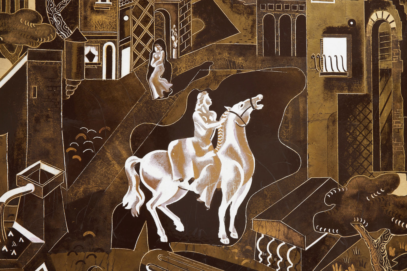 PAULE (1910-1997) & MAX INGRAND (1908-1969), 'Ville imaginaire traitée dans le style de la peinture métaphysique ', 1938