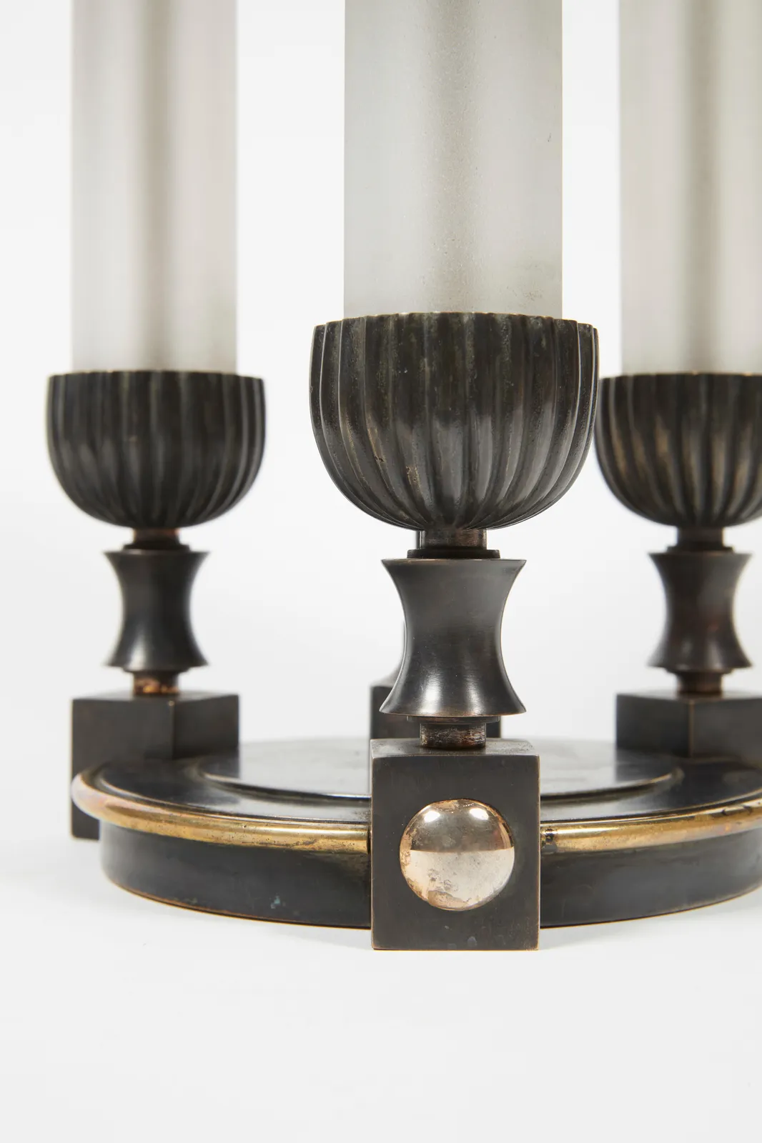 GILBERT POILLERAT, LAMP 'BOUILLOTTE, c. 1940