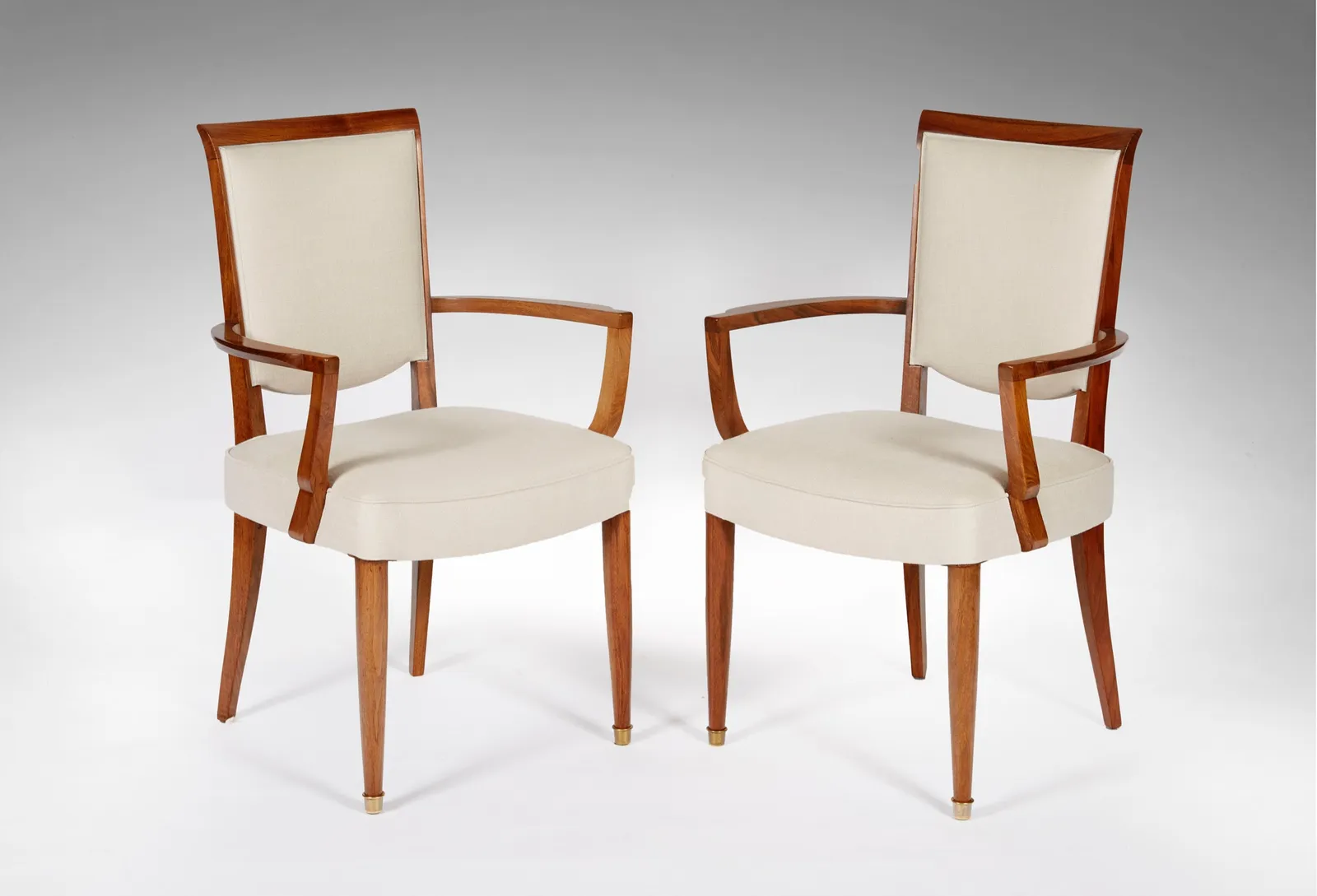 JULES LELEU, PAIR OF ARMCHAIRS, c. 1930