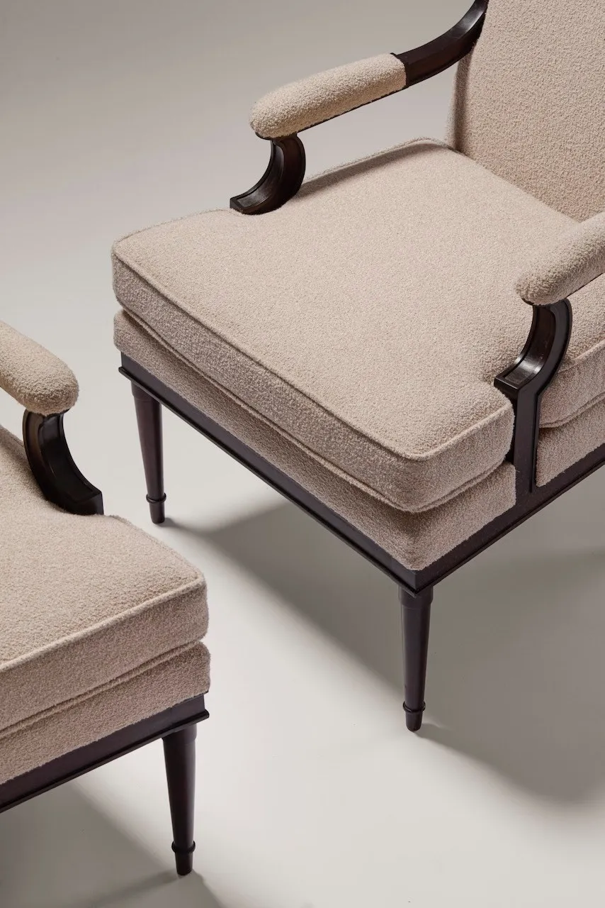 JEAN-MICHEL FRANK, Pair of armchairs , c. 1939