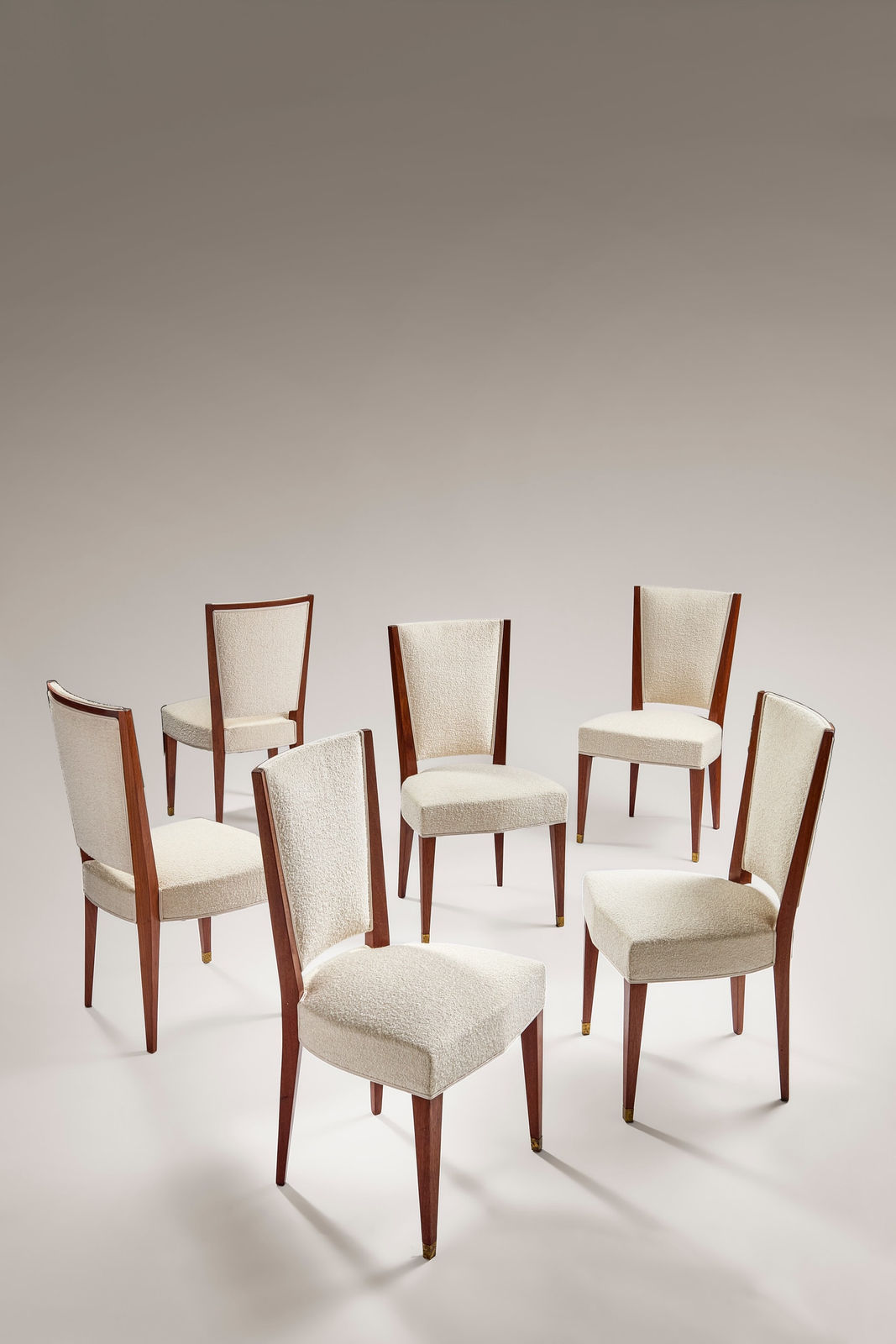 EUGÈNE PRINTZ, SET OF SIX CHAIRS, c. 1930