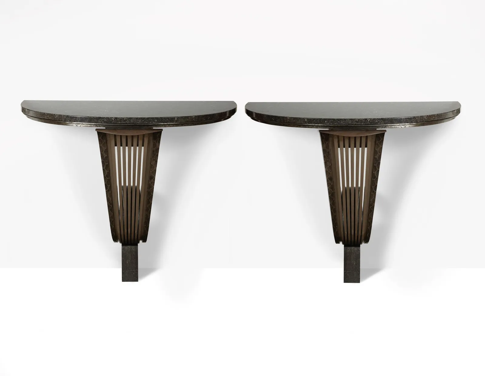 R. SUBES & J.-E. RUHLMANN, PAIR OF CONSOLES, c. 1929
