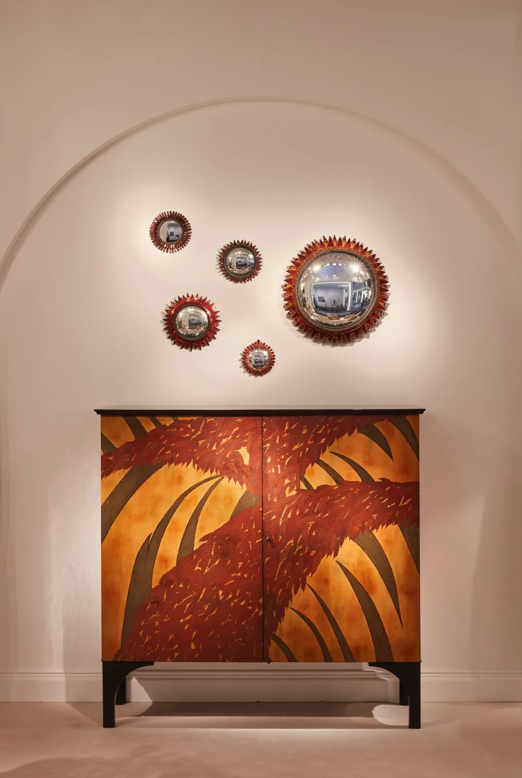 LINE VAUTRIN, MIRROR 'SOLEIL À POINTES N°2', c. 1960