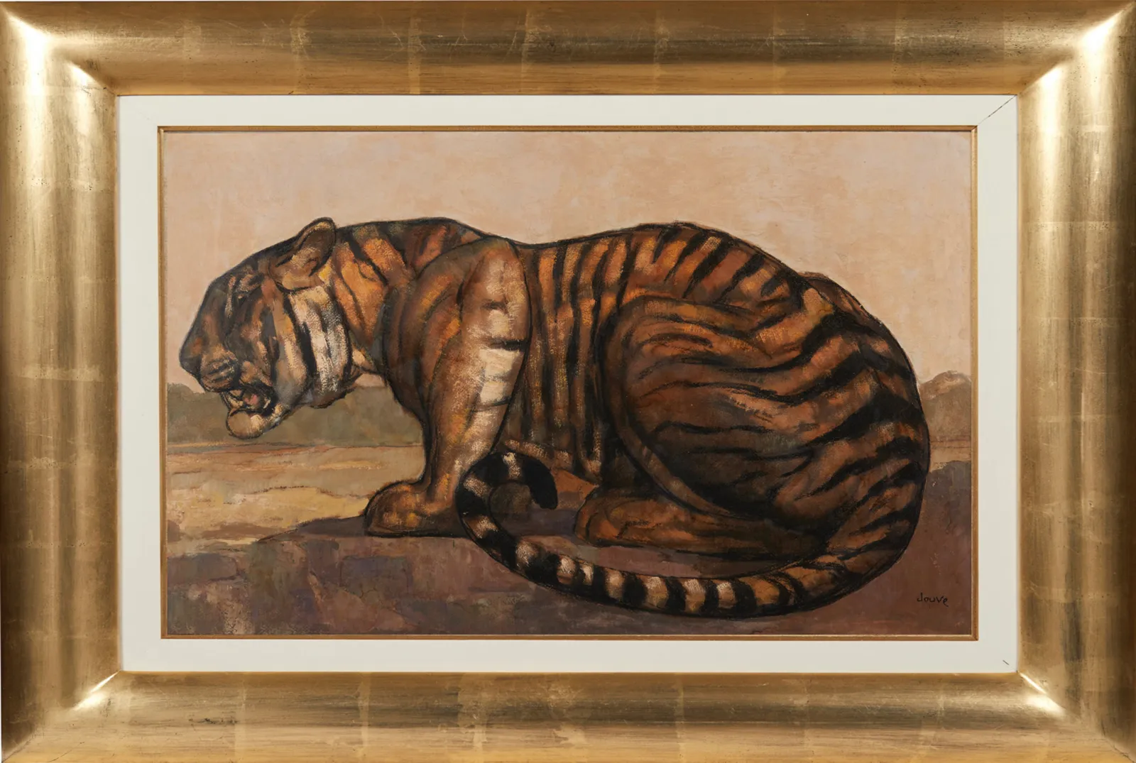 PAUL JOUVE, 'TIGRE A L'AFFUT', c. 1935