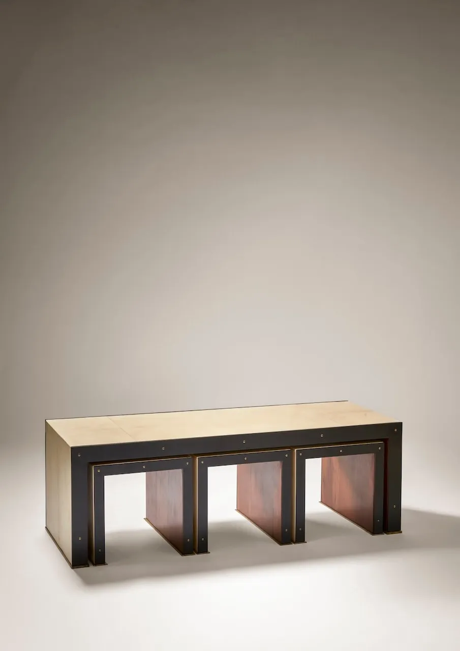 PAUL DUPRÉ-LAFON, NESTING TABLES, c. 1960