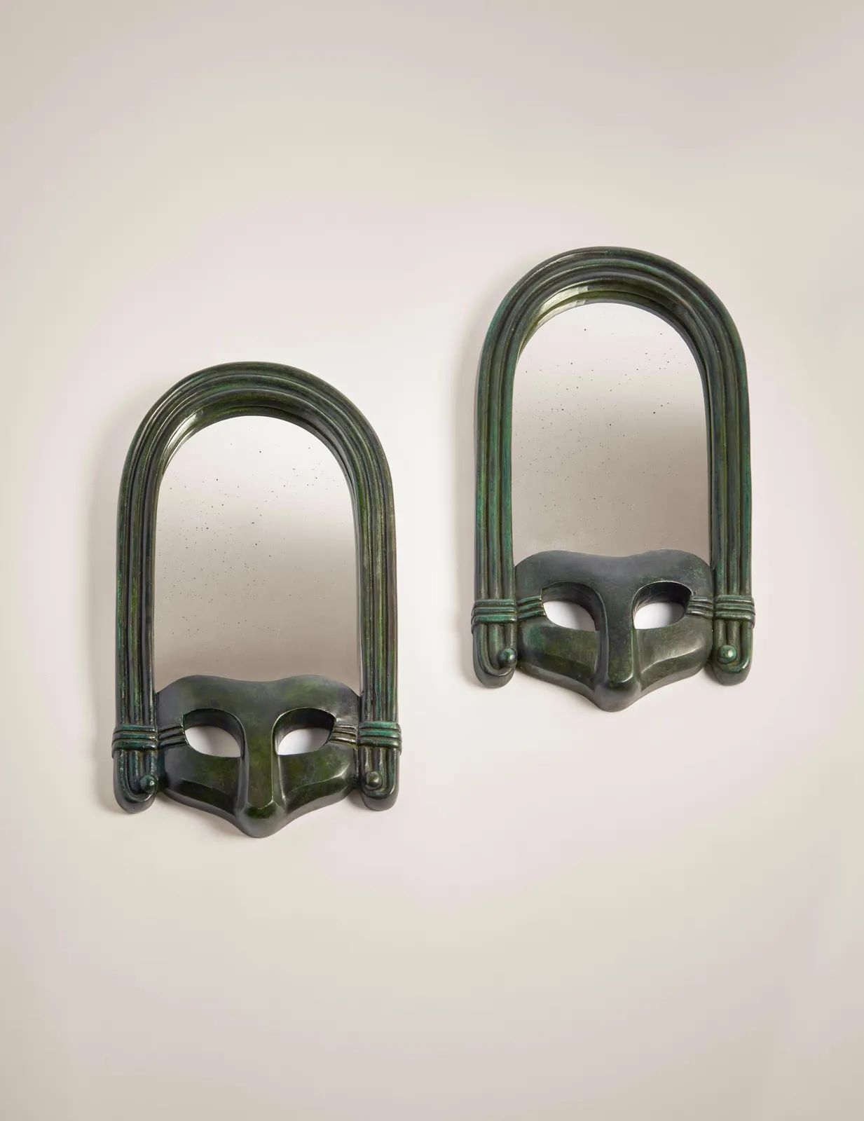 ALBERT BINQUET, PAIR OF HAND MIRRORS, c. 1921