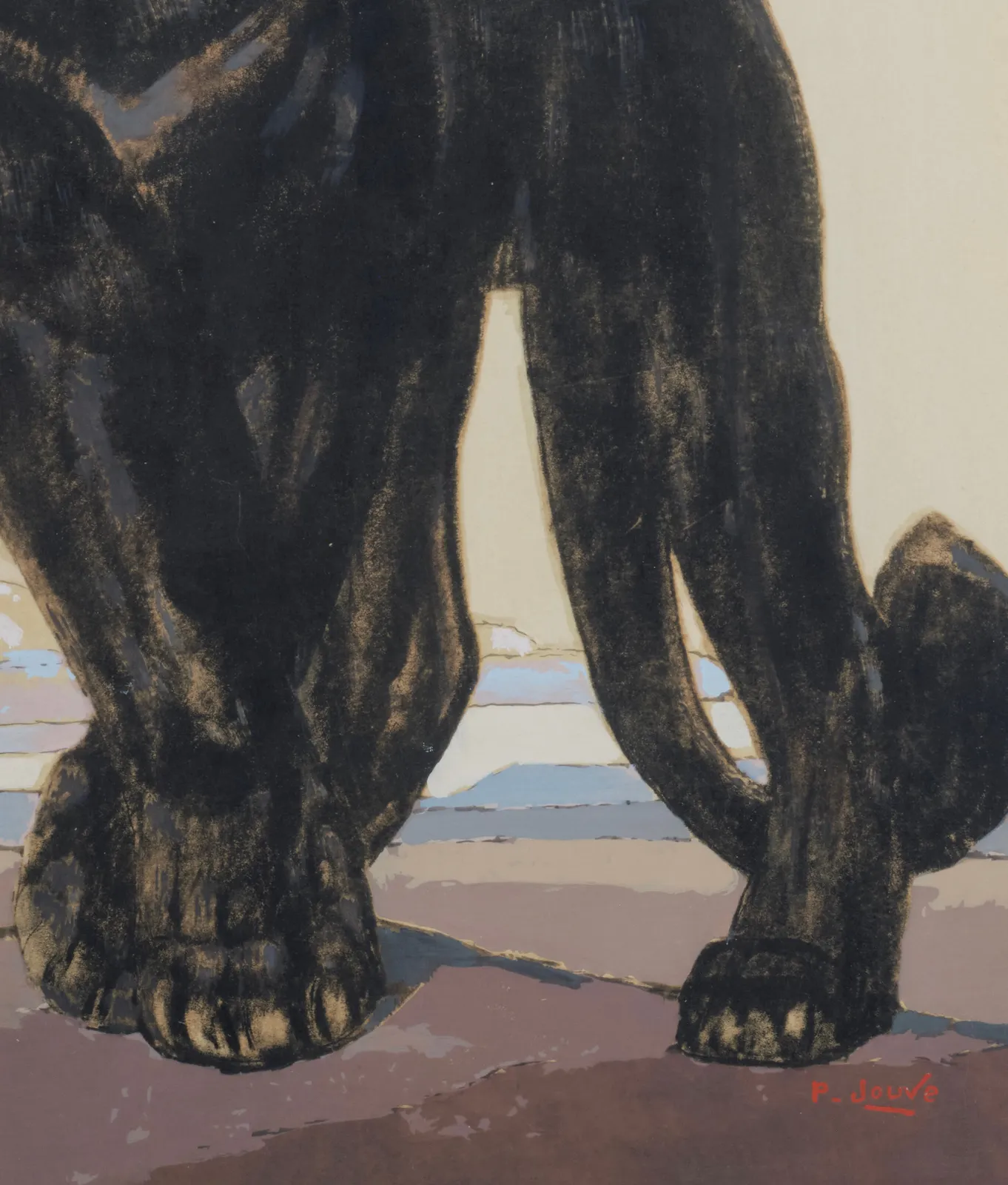 PAUL JOUVE, 'PANTHÈRE NOIRE DEBOUT', c. 1929