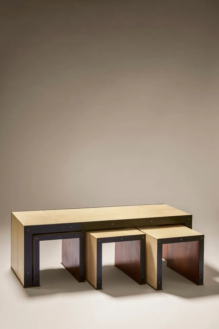 PAUL DUPRÉ-LAFON, NESTING TABLES, c. 1960