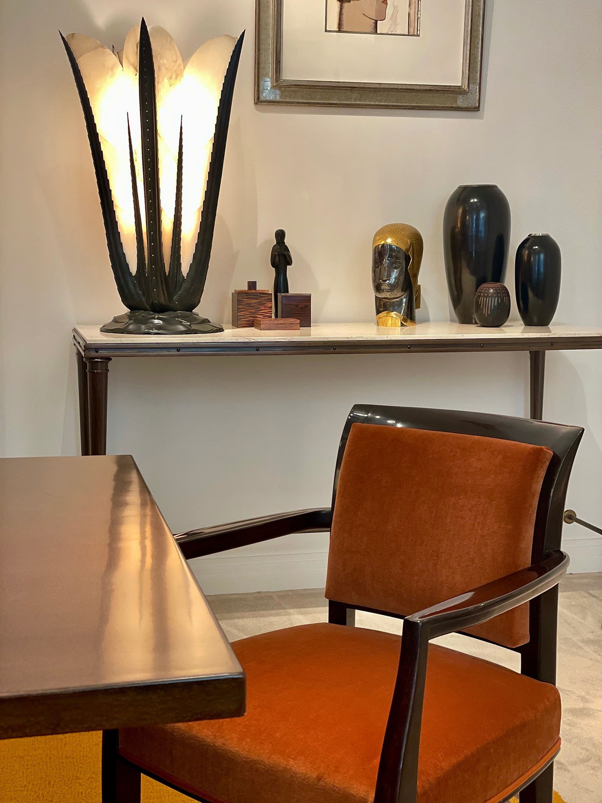 ALFRED PORTENEUVE, TWO ARMCHAIRS AND TWO CHAIRS, c. 1930