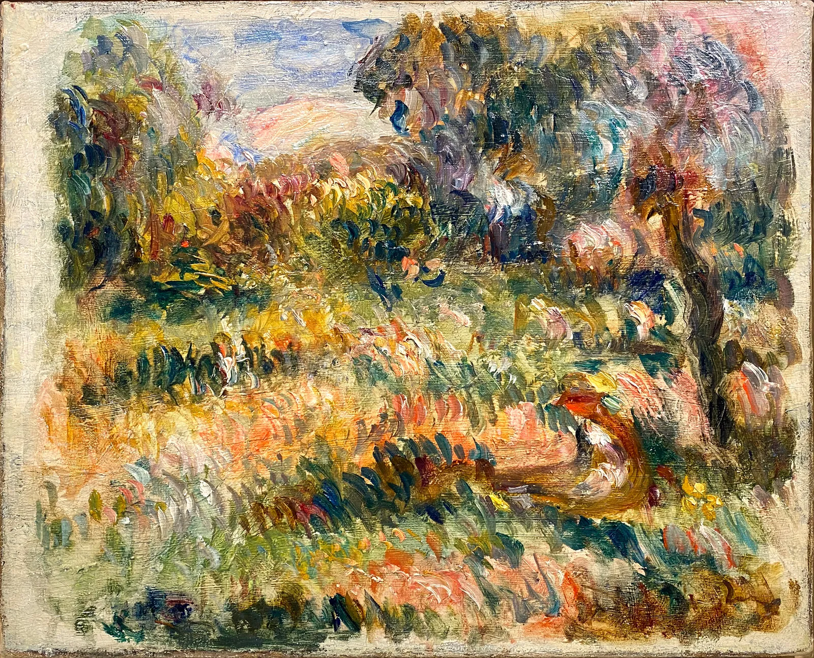 Pierre-Auguste Renoir, Personnage assis sous un arbre dans un jardin du midi, 1919