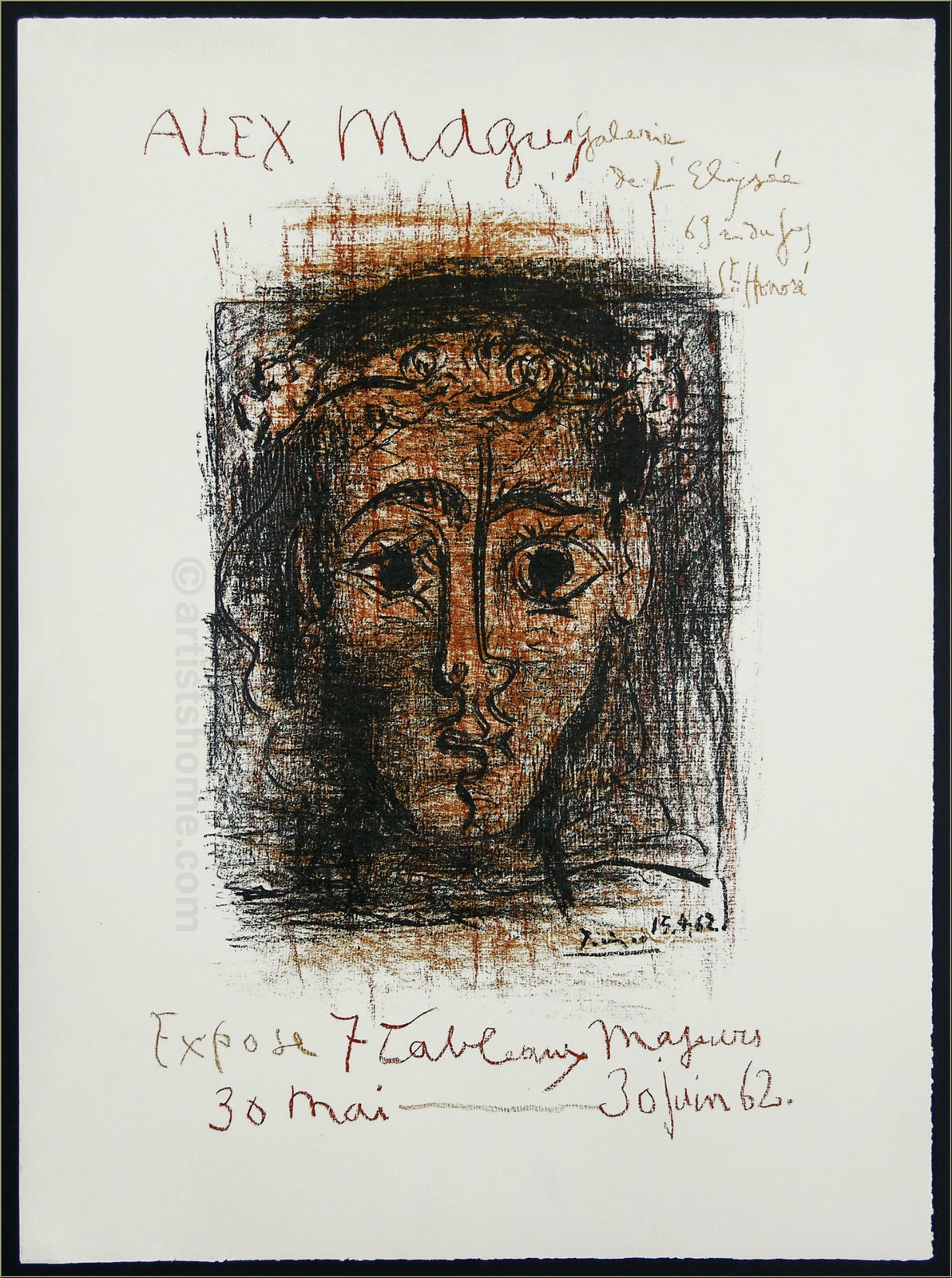 Pablo Picasso, Galerie de l`Elysée, Paris, 1962