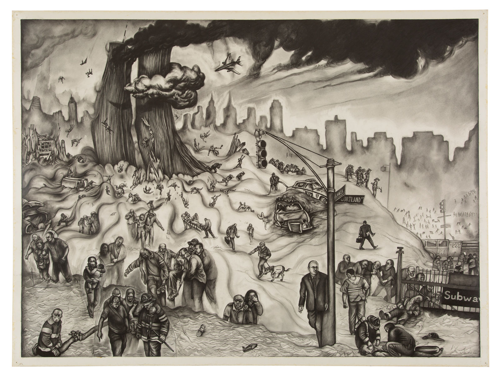 Sue Coe, "9/11", 2002