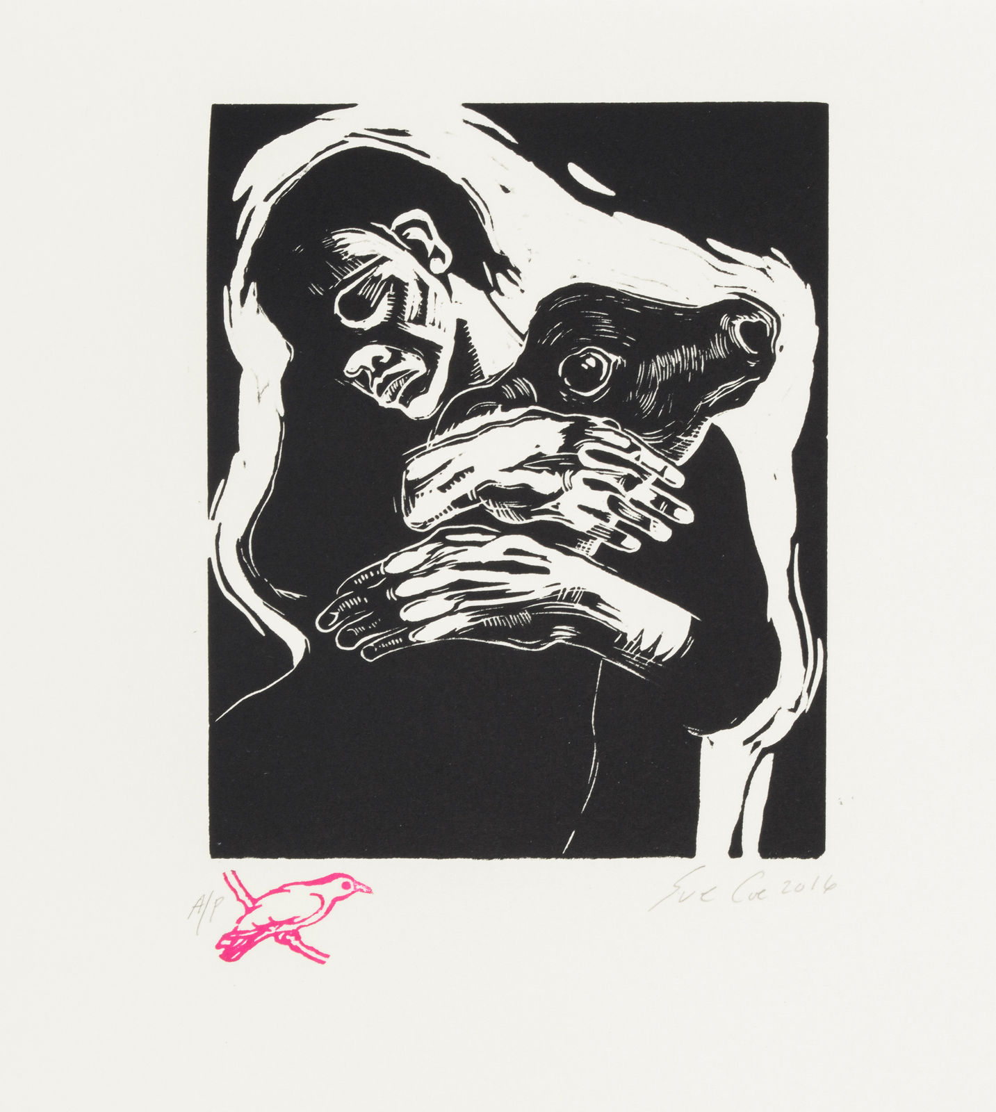 Sue Coe, Rescued (Safe at Last), 2016