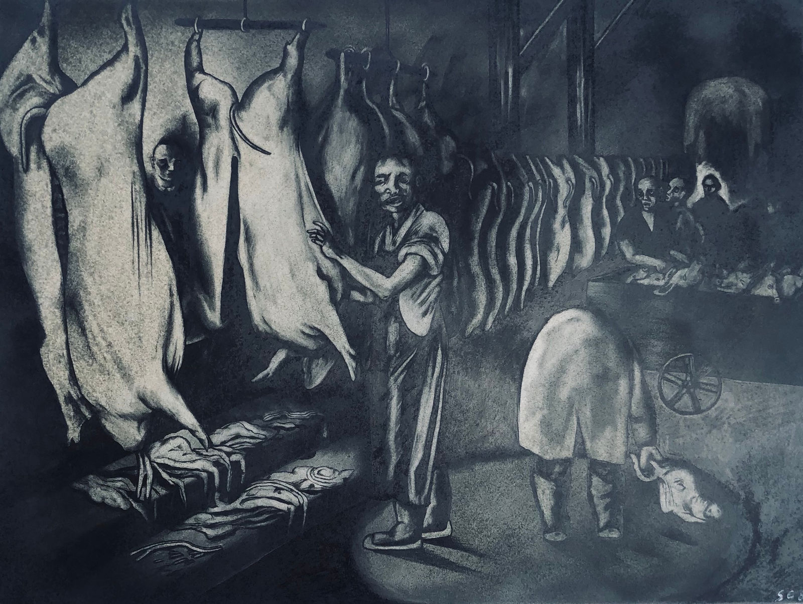 Sue Coe, On Line, 1988