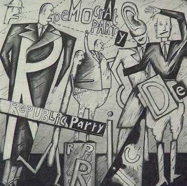 Sue Coe, The Democratic Party, 1970s