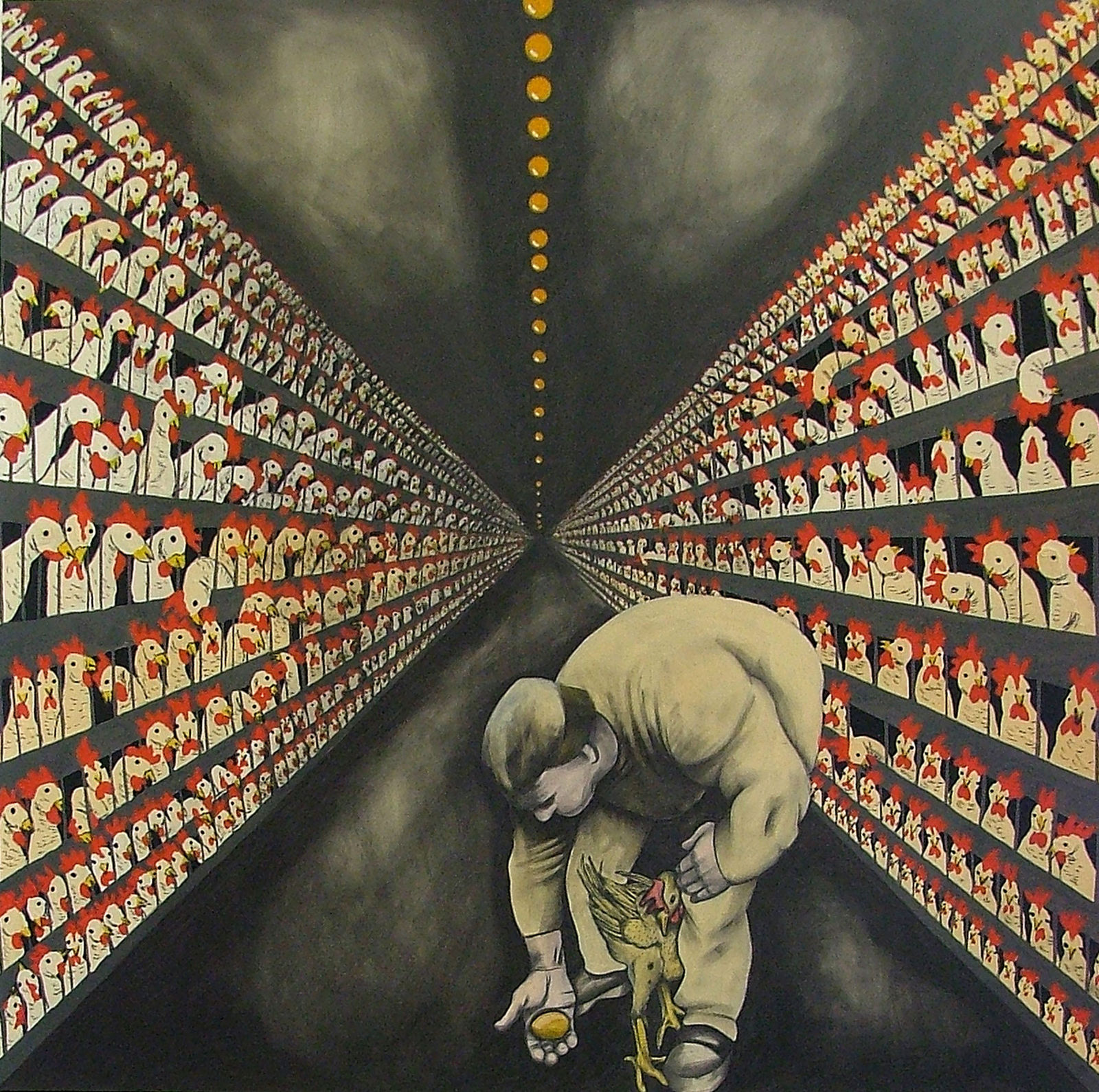 Sue Coe, Egg Machines, 1991