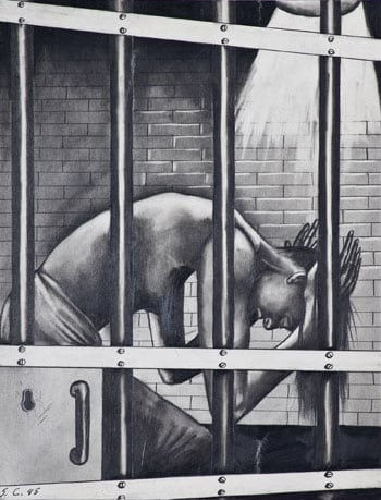Sue Coe, Women in Prison (aka Woman in Prison?), 1985
