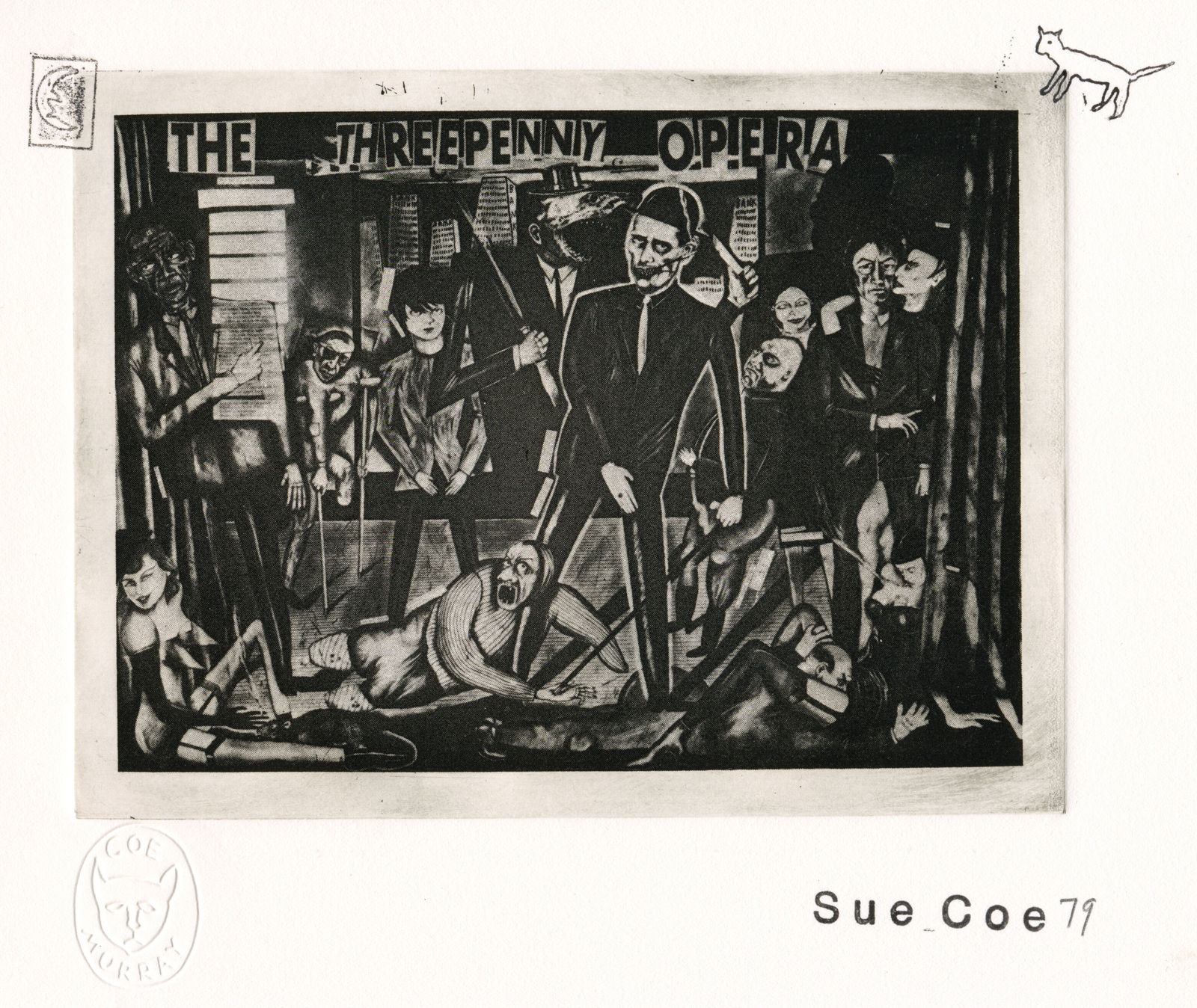 Sue Coe, The Threepenny Opera, 1979