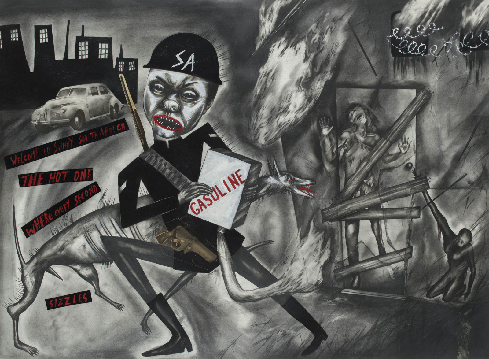 Sue Coe, Welcome to Sunny South Africa, 1983