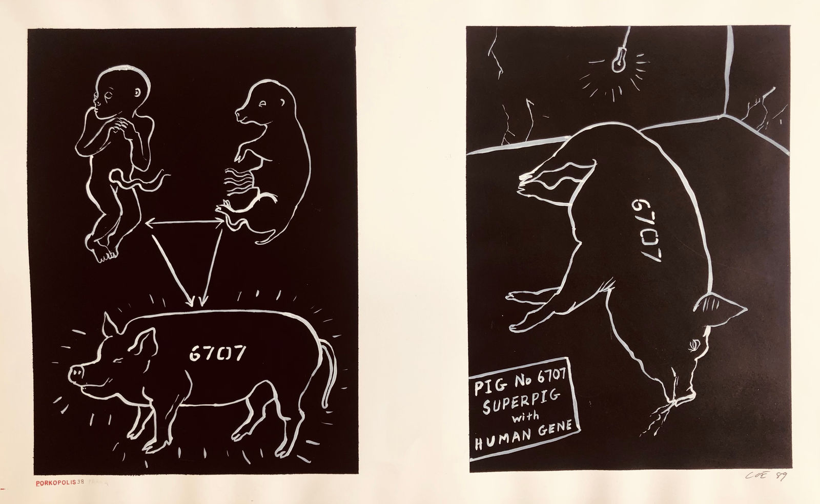 Sue Coe, Super Pig, 1989