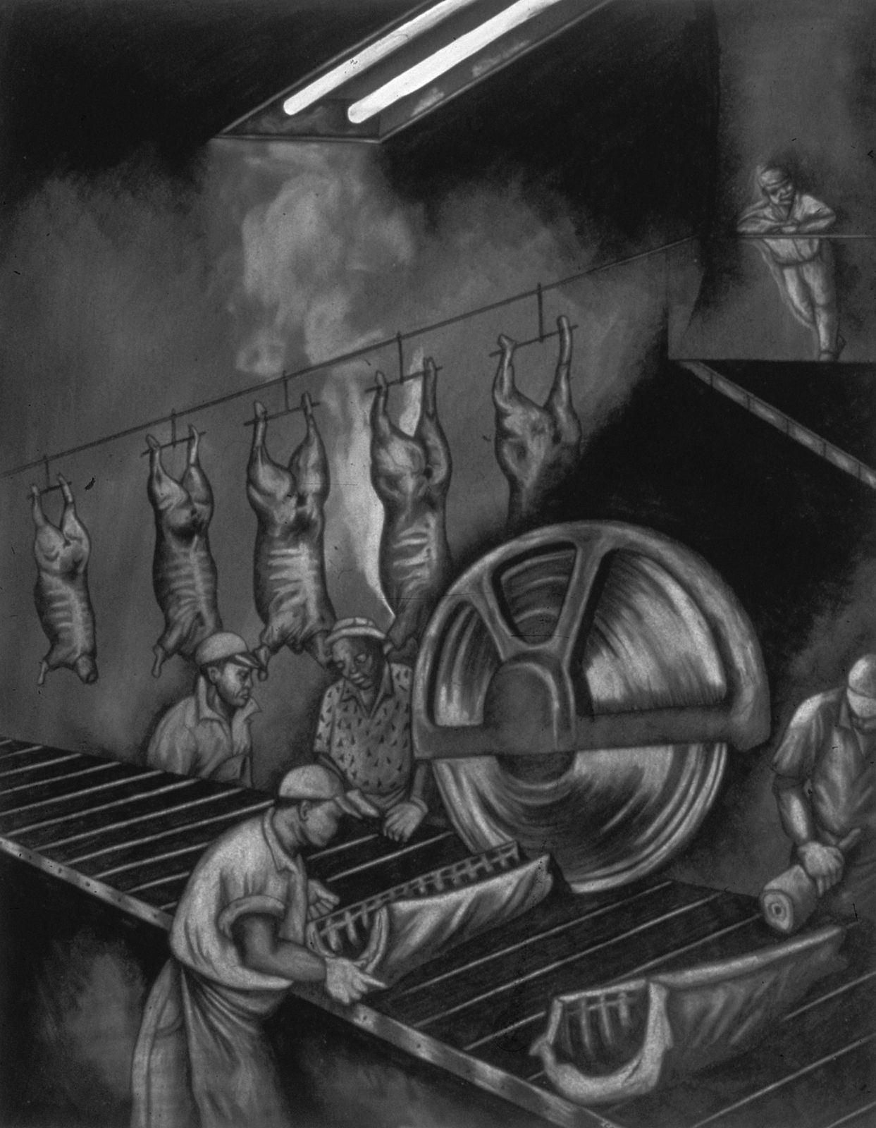 Sue Coe, Pork Cutting Wheel, 1988