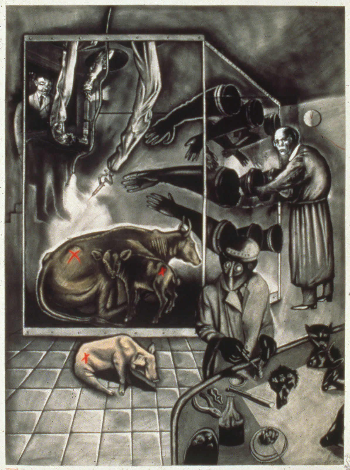 Sue Coe, It Got Away from Them, 1990