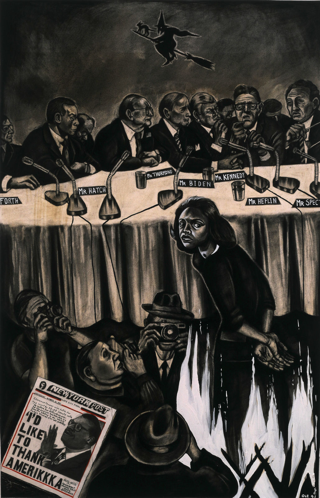 Sue Coe, Thank You America (Anita Hill), 1991