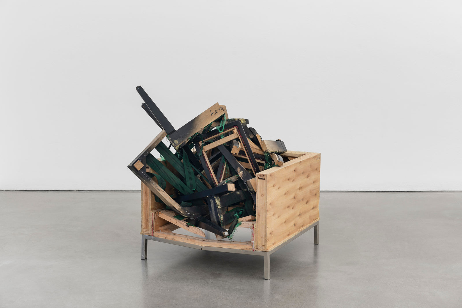 Angela de la Cruz, Barricade (Chairs), 2023