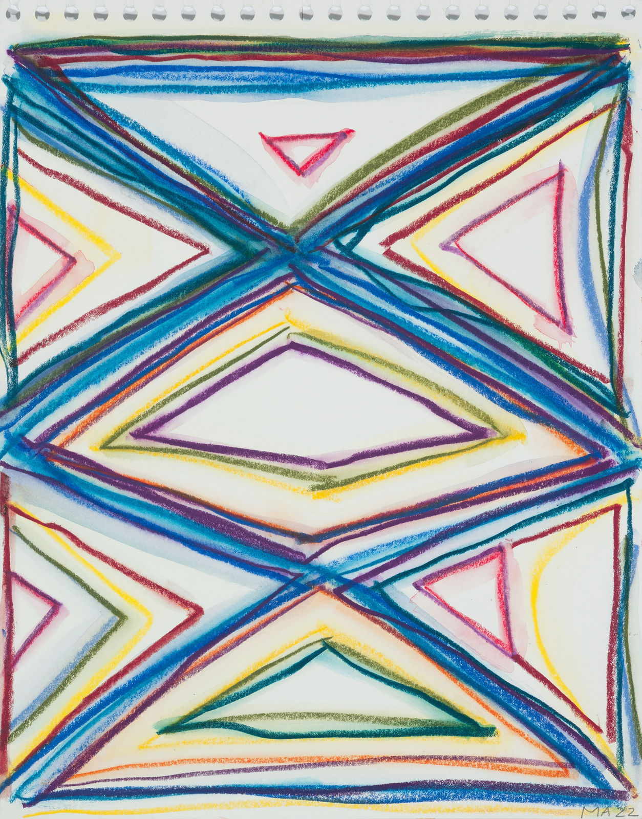 Marina Adams, Crayon Drawing 9, 2022