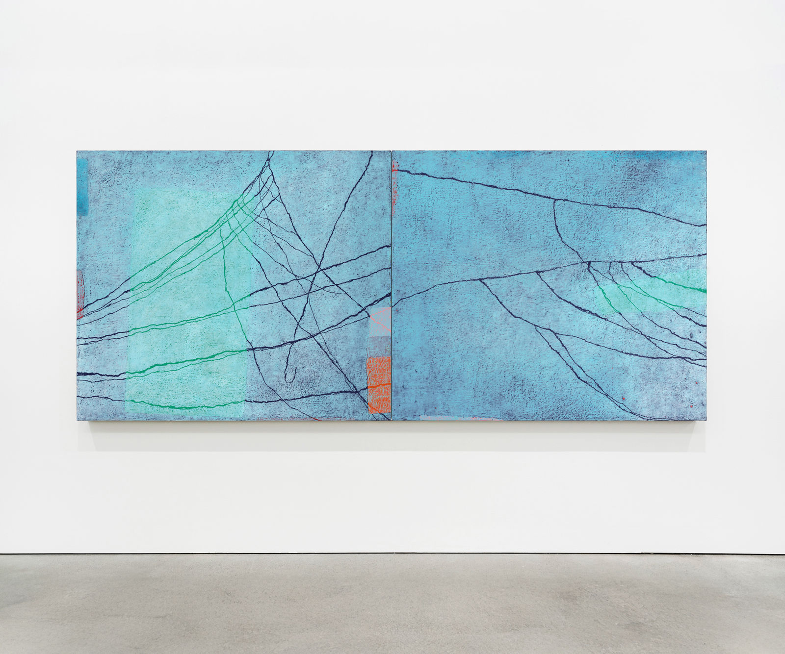 Paco Knöller, Blaue Linien am Grund, 2017-2025