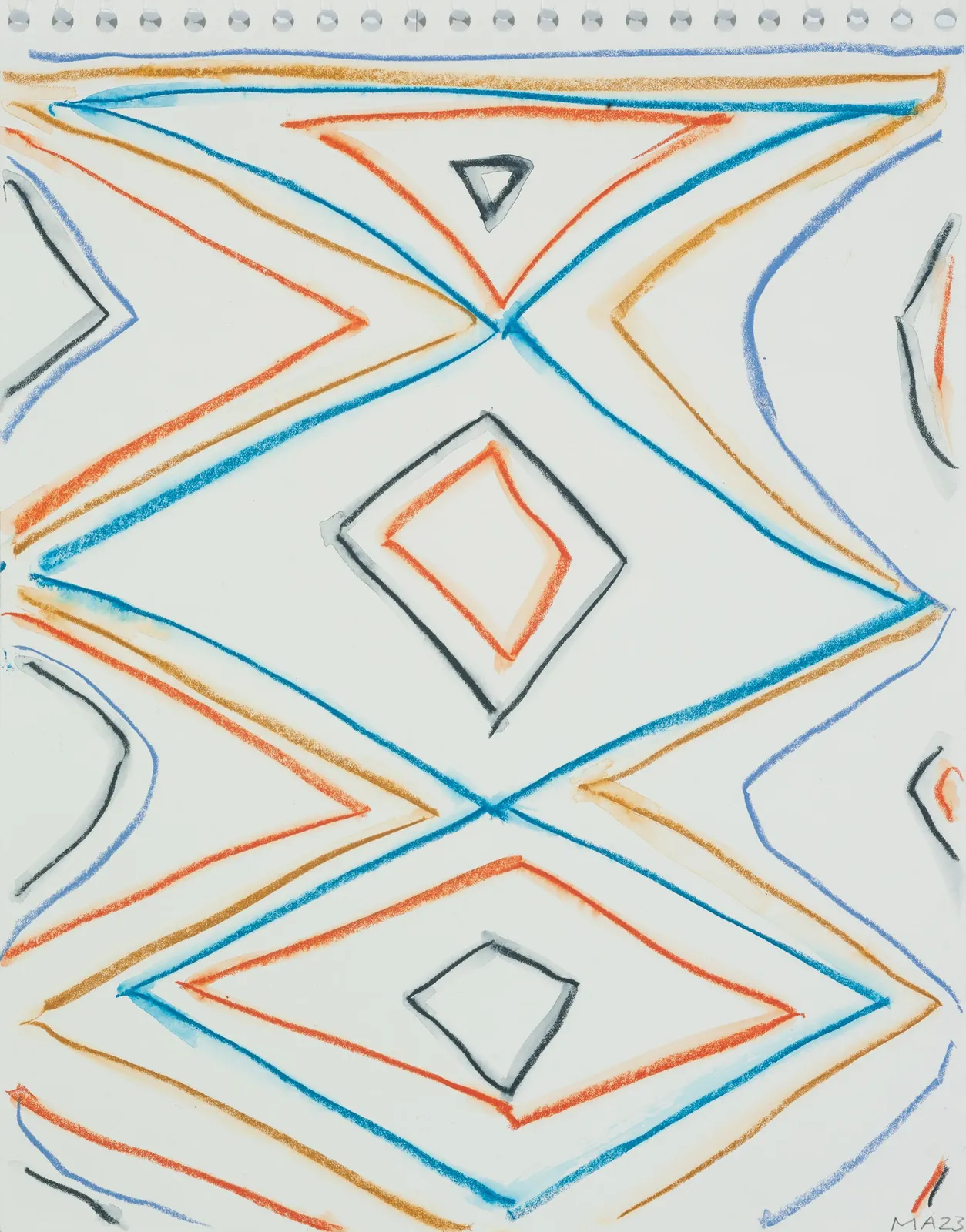 Marina Adams, Crayon Drawing 13, 2023