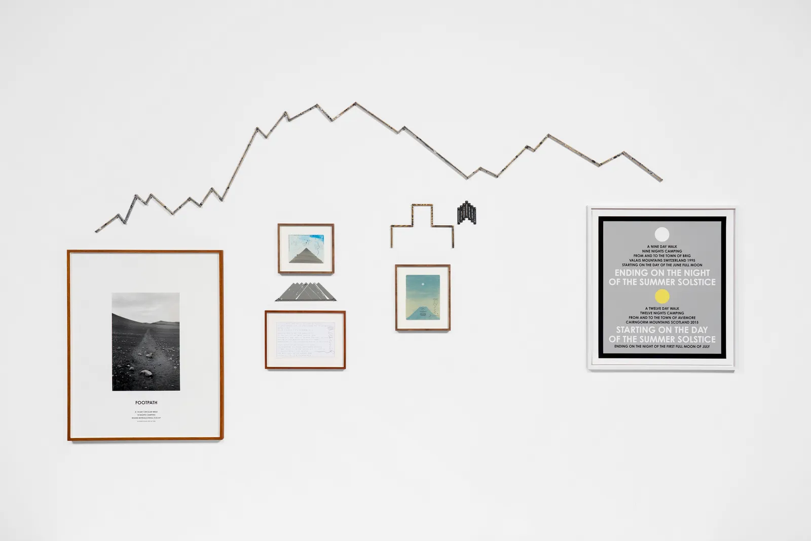 Hamish Fulton, Mountain Skyline. Nepal 2011. (28 pieces of wood), 2011