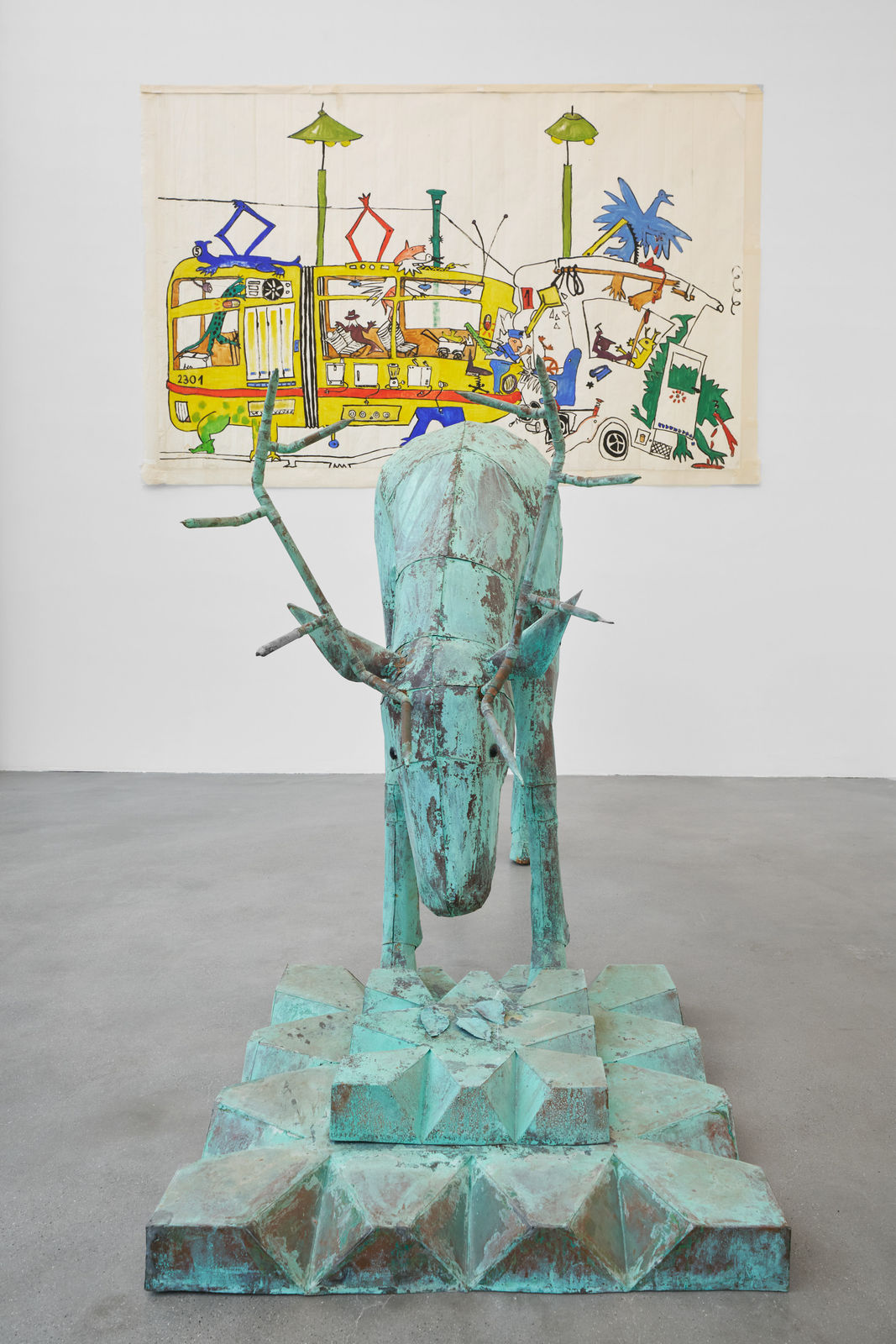 Bertram Jesdinsky, Bus + Bahn (Zusammenstoß), 1982