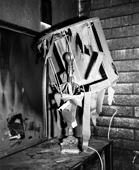 Mimi Plumb, Lamp, Brewster street fire, 1985