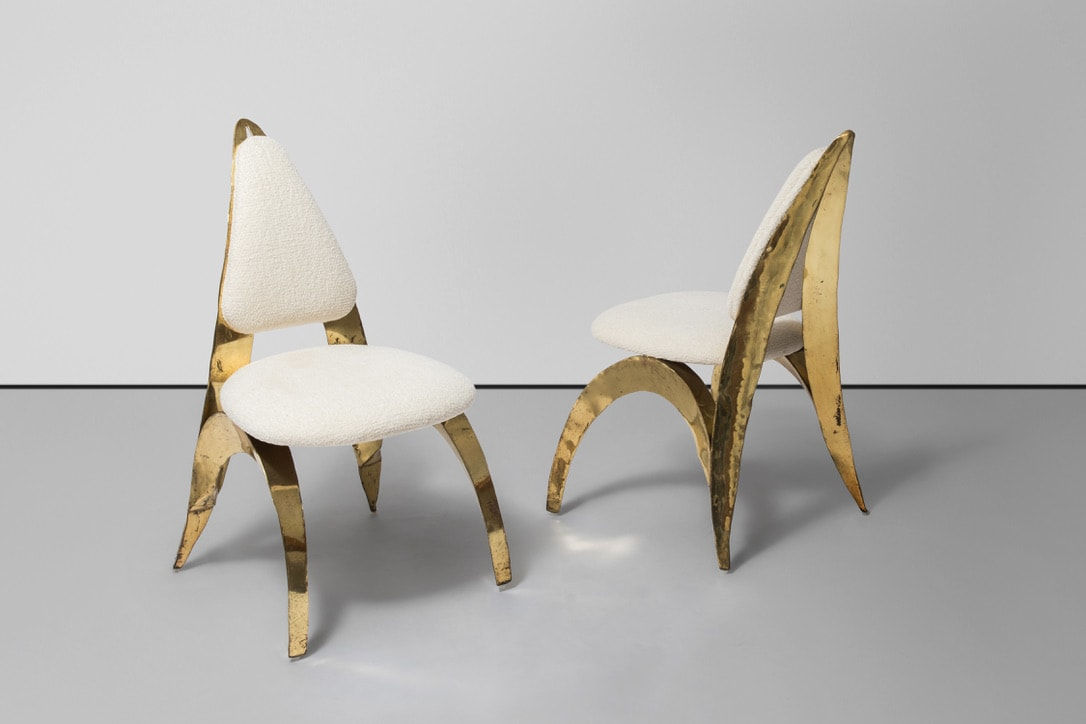 Maison Honoré Paris, Pair of chairs, c. 1970