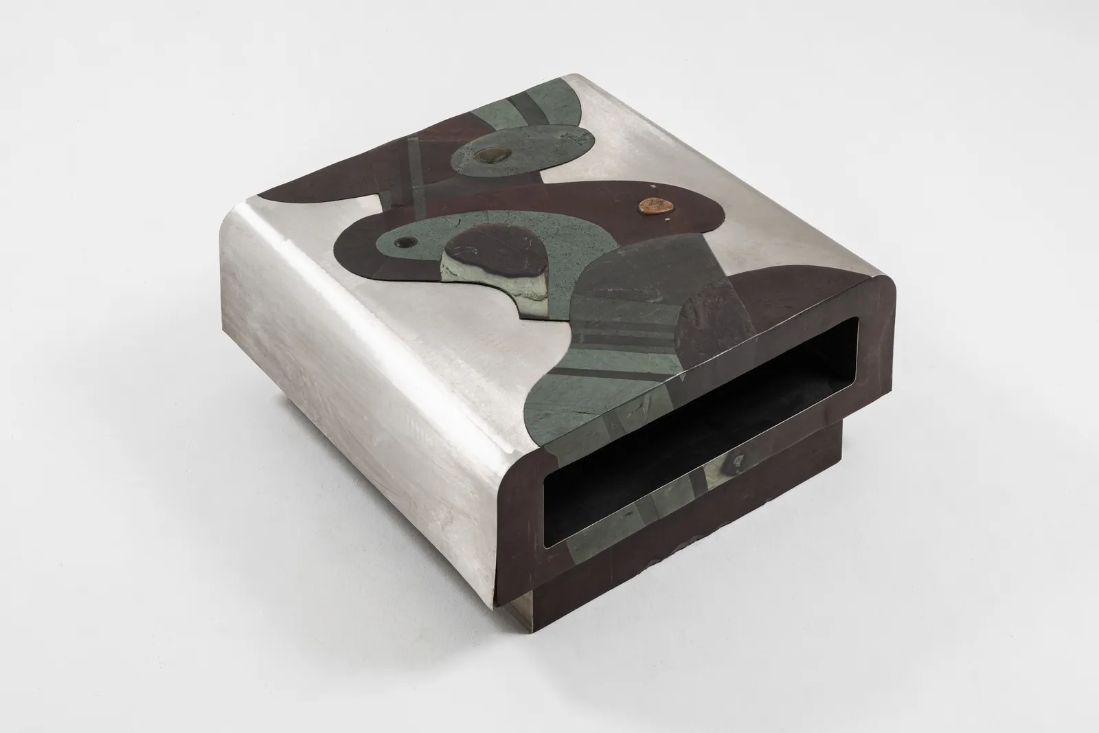 Pierre Elie Gardette, Marquetry coffee table, c. 1970