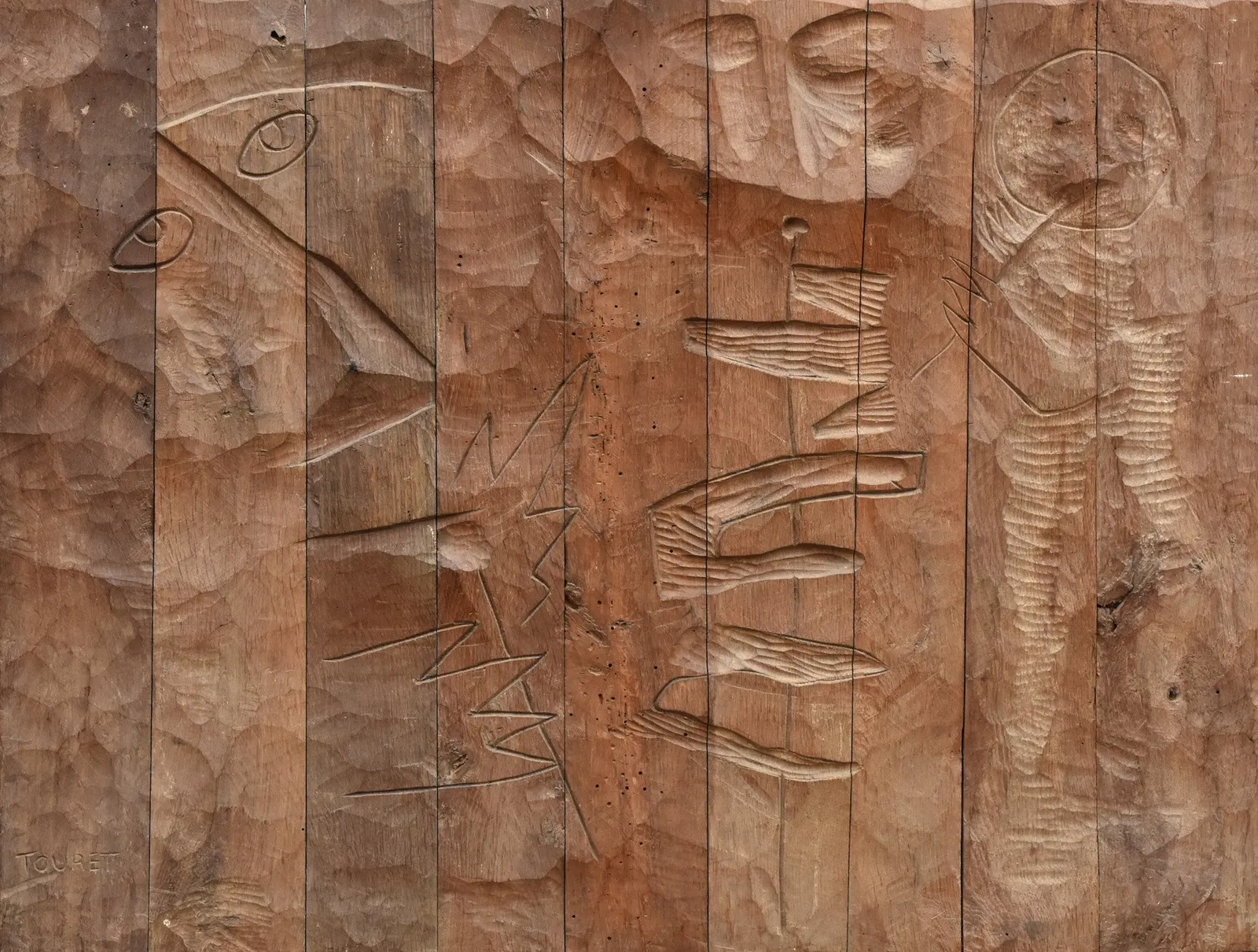 Jean Touret, "Trois Visages de Flûtistes" wall panel, c. 1960