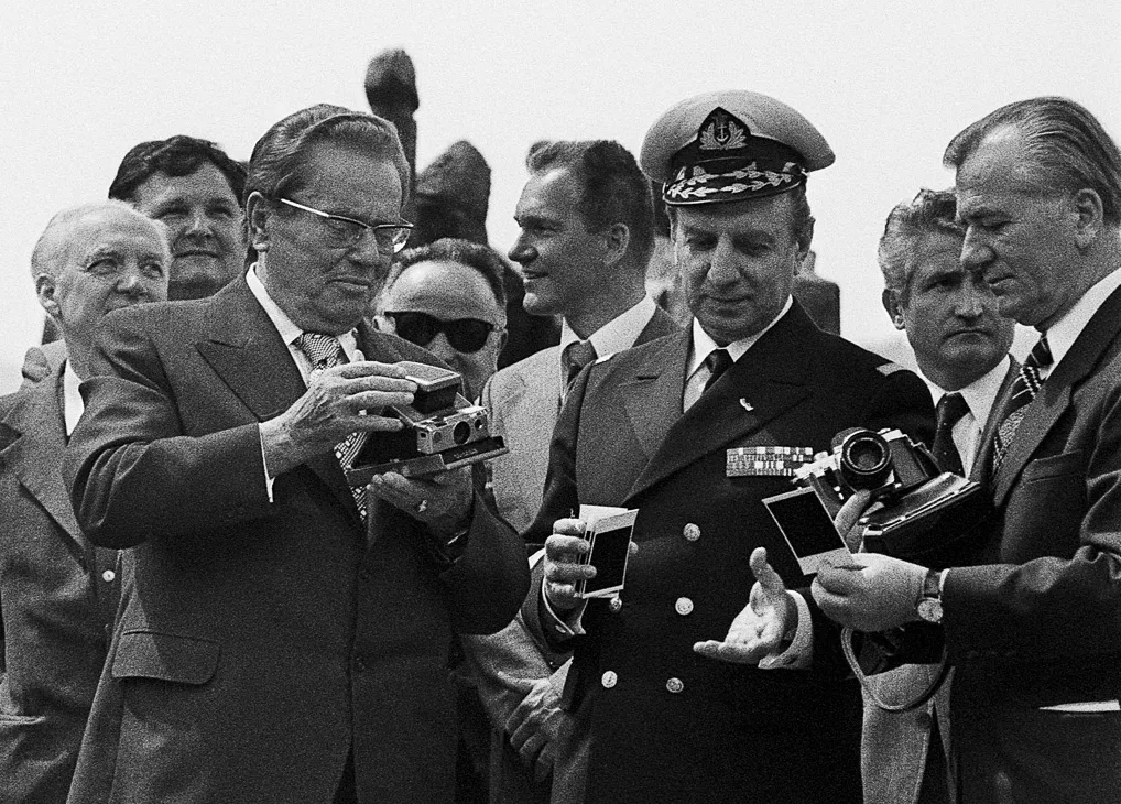 Joco Žnidaršič, With admiral Vidovič, Dražgoše, 1977