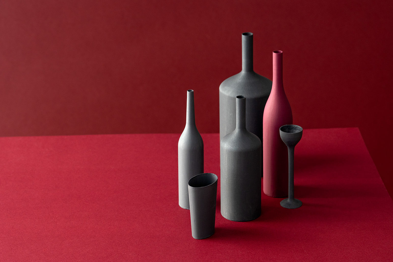 Olena Zubach, Still Life with a Red Bottle, 2025