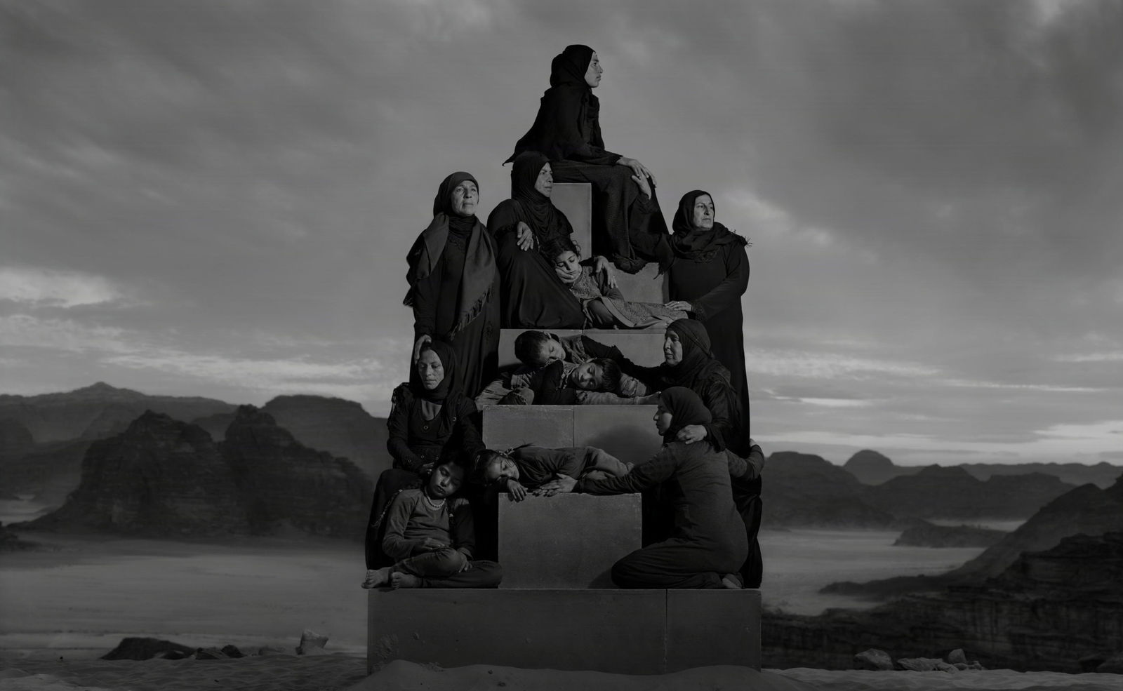 Nick Brandt, Women with Sleeping Children, Jordan, 2024