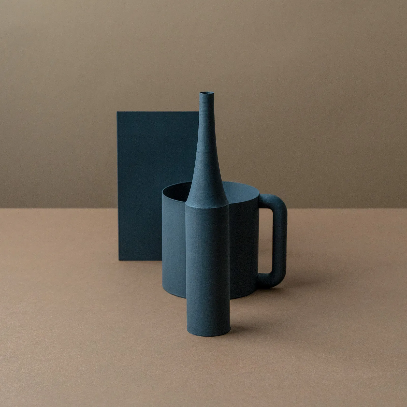 Olena Zubach, Still Life with a Black Bottle, 2025