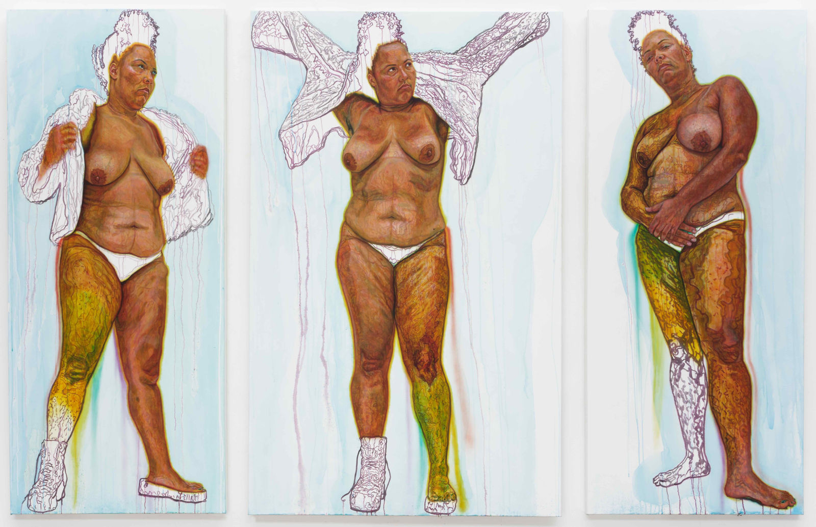 Cecilia Ulfsdotter Klementsson, Naked Drag; Artimus / middle panel of triptych, 2022