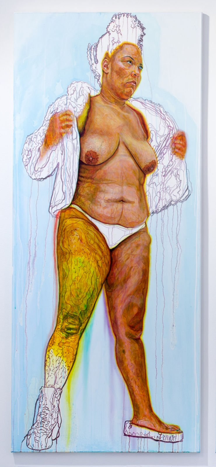 Cecilia Ulfsdotter Klementsson, Naked Drag; Artimus / left panel of triptych, 2022