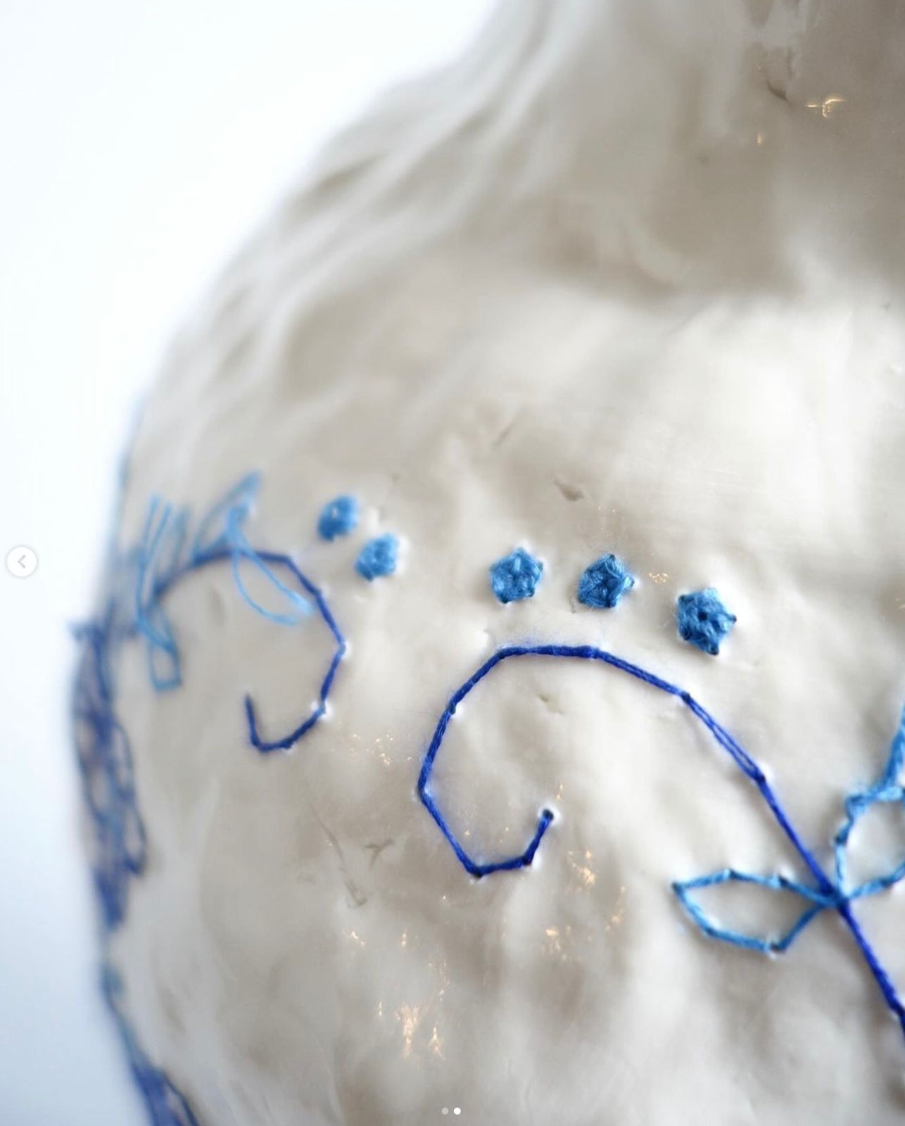 CAROLINE HARRIUS, Embroidered Object, Blue 1 / Broderade Objekt, Blå 1, 2022