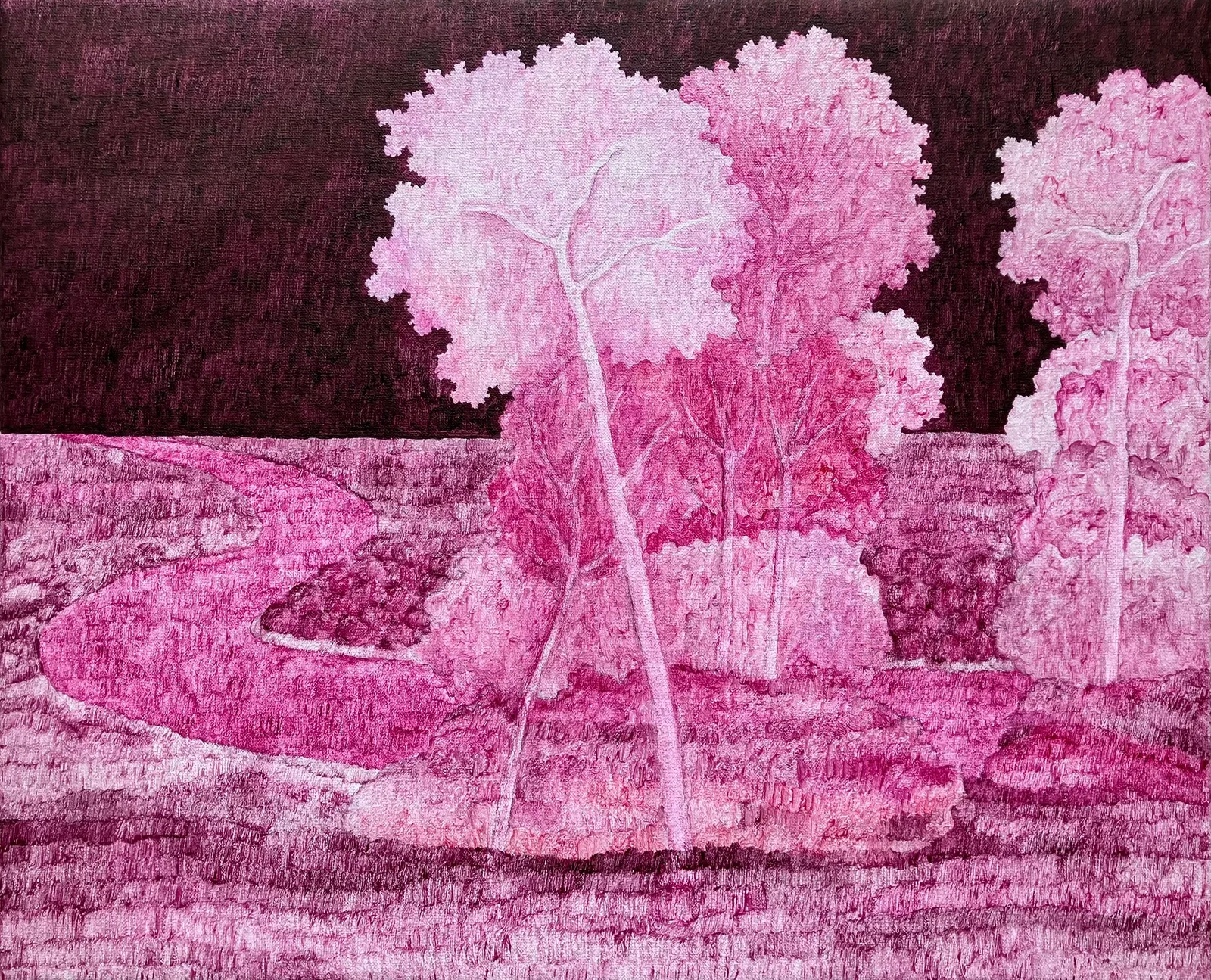 MARIA HALL, Beröringens rodnad – Floden V, 2023