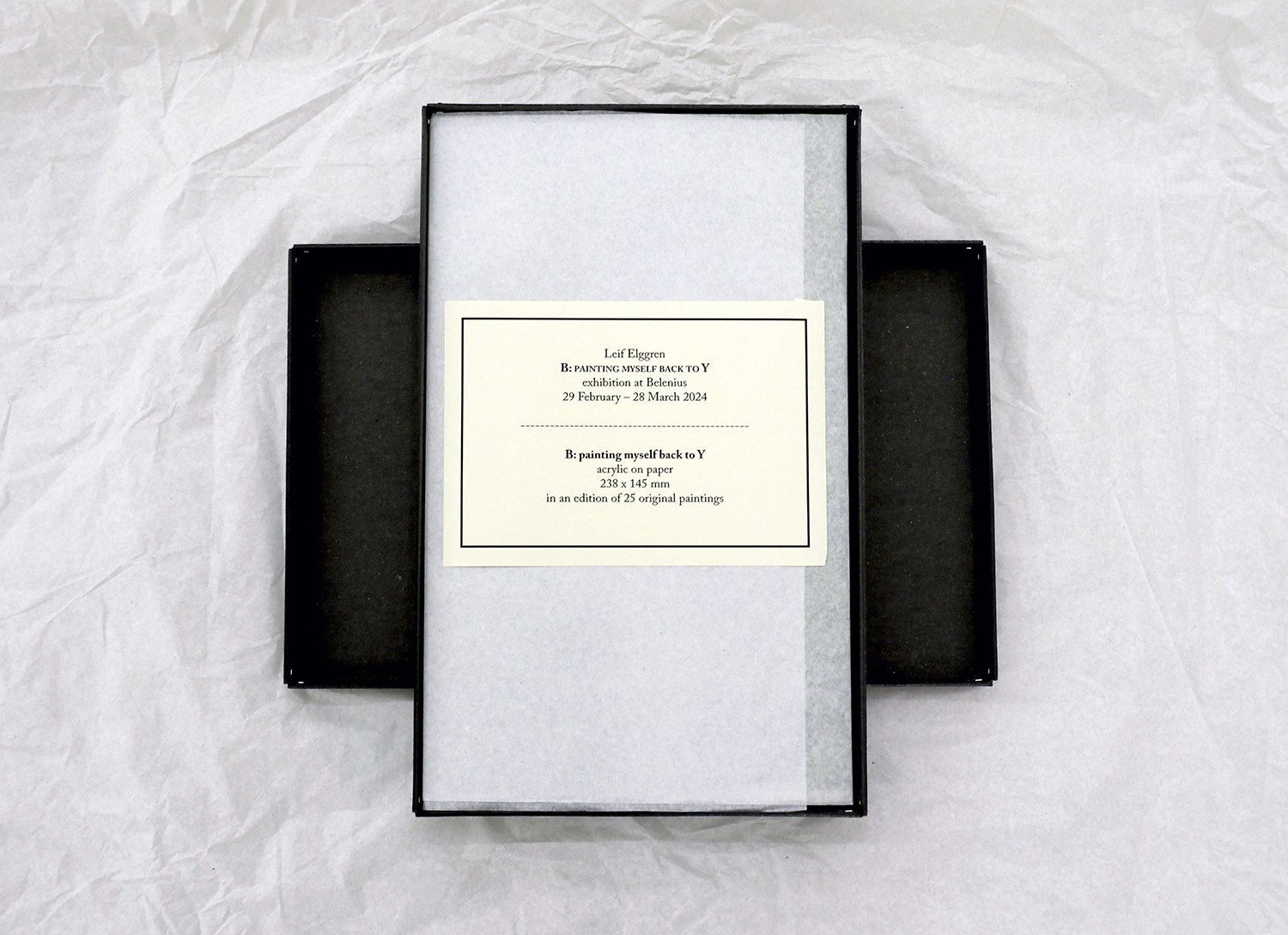 Leif Elggren, Special Edition 11/25, 2024