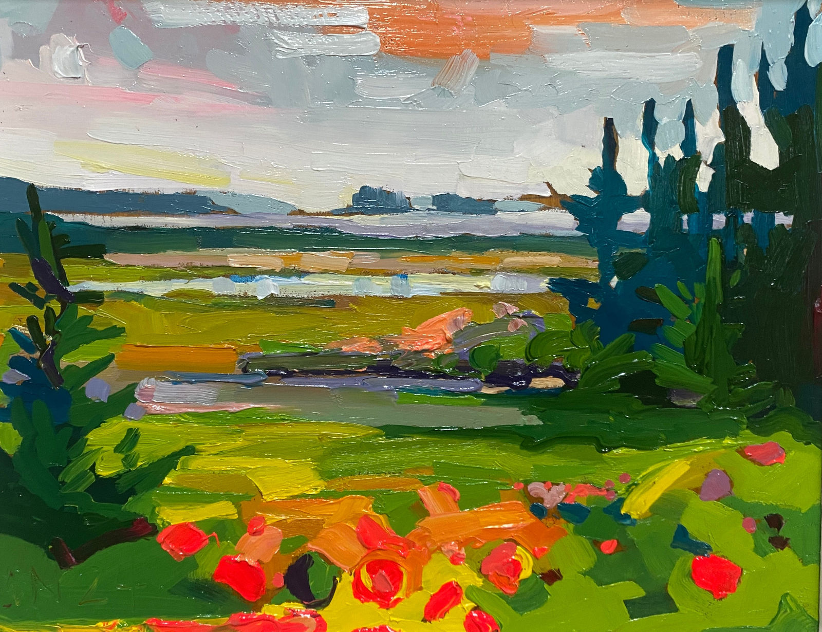 Chrissy Nickerson, Wild Roses on Pond Island, 2024