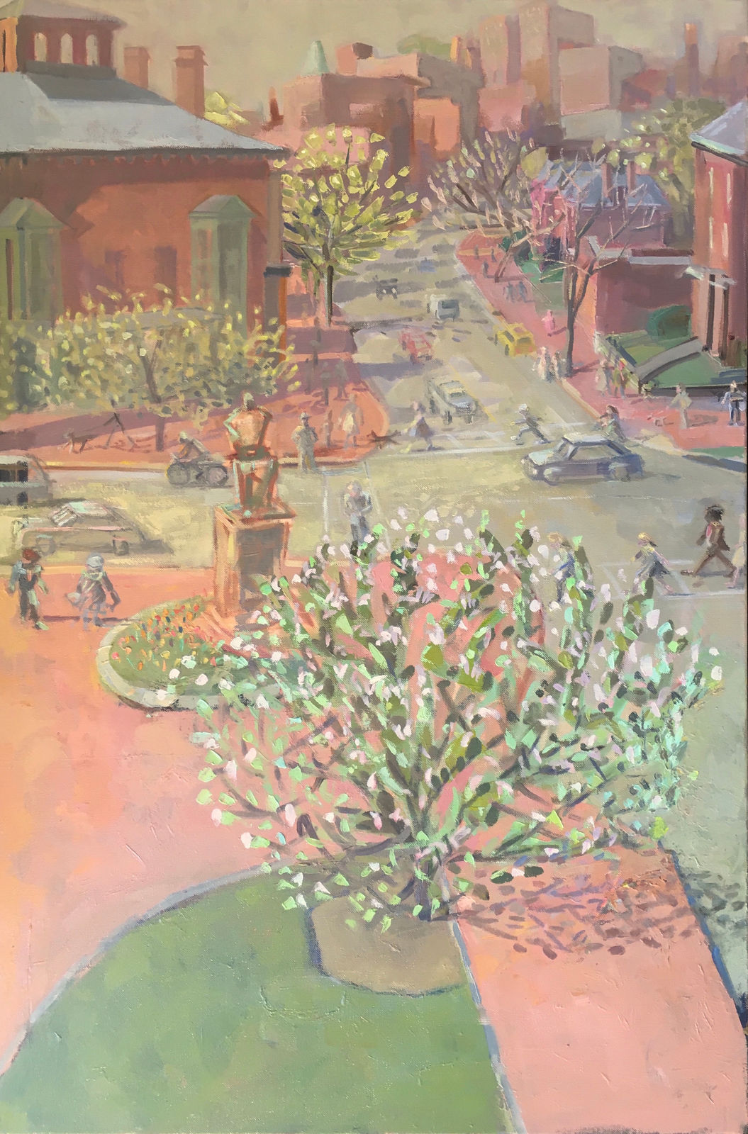 Louise Bourne, Opening Leaves, Longfellow Square, 2020