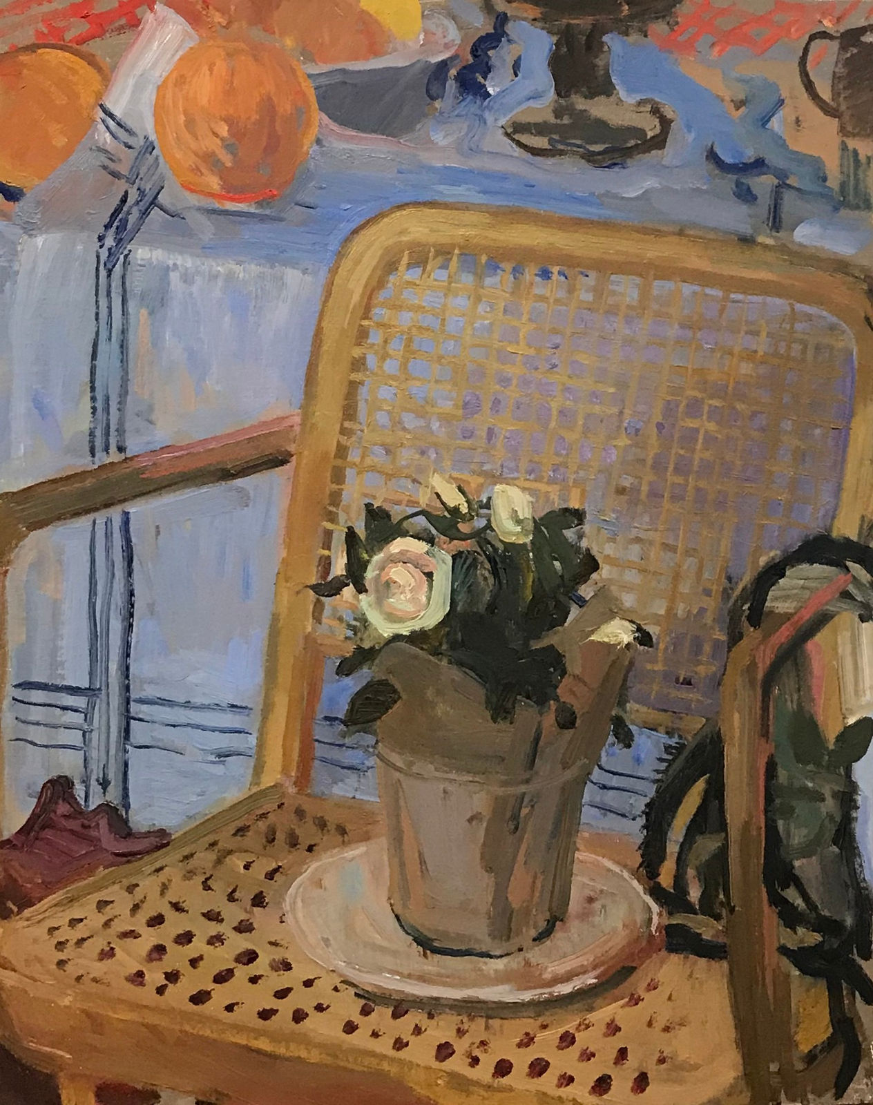 Kelly Carmody, Still Life with Flowers and Oranges, 2023