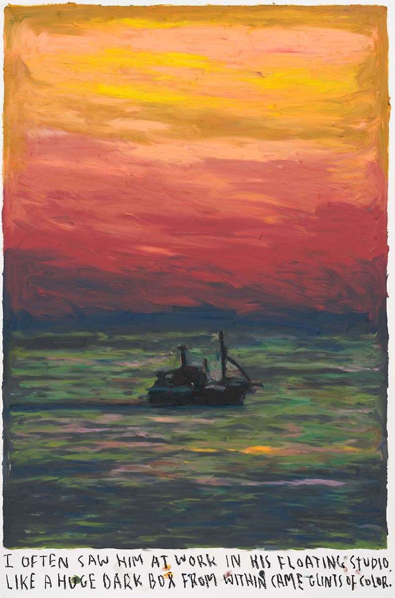 Rinus Van de Velde, I often saw him at work in his ﬂoating studio..., 2025